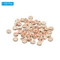 thumbnail image 3 of Unique Bargains 4mm Spacer Beads, 100pcs Bead Spacers Rhinestone Round Bulk Beads for Jewelry Making, Rose Gold, 3 of 5