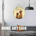 thumbnail image 3 of Rustic Wooden Decor You and Me We Got It Dog 3 Round Wooden Hanging Wall Sign Animal Wood Wall Decoration for Bedroom Valentine's Day Gift for Women Men 12x12 Inches, 3 of 6
