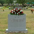 thumbnail image 6 of Sympathy Silks Artificial Cemetery Flowers 30" Red and White Rose Buds Saddle for Headstone, 6 of 9