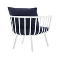 thumbnail image 5 of Modway Riverside 5 Piece Outdoor Patio Aluminum Set in White Navy, 5 of 10