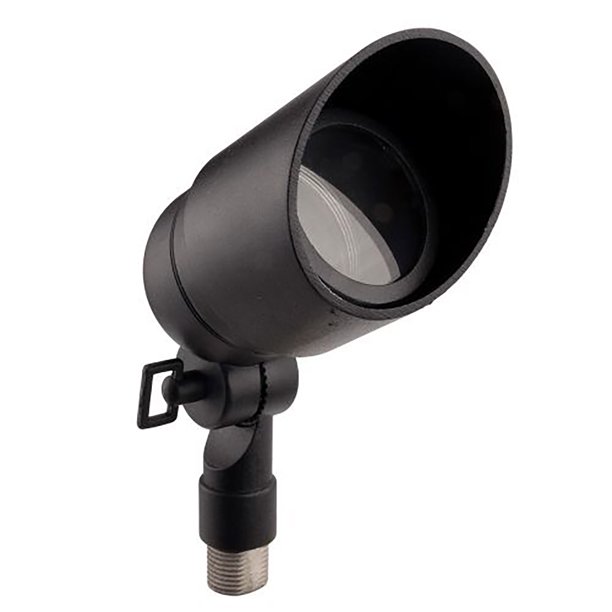 Black Outdoor Directional Spotlight 12v Base G5.3 MR16 Bulb (Not