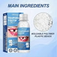 thumbnail image 3 of 1-3bottle Tooth Repair Granules Temporary Kit Fitting Beads Reusable Moldable False Teeth, 3 of 5