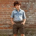 thumbnail image 2 of Ruyang Boys Cargo Shorts Summer Outdoor Quick Dry Hiking Shorts Casual Lightweight Athletic Shorts with Pockets, 2 of 8