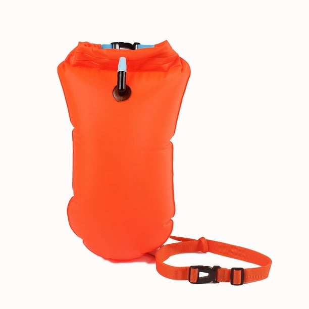 Bolsas secas impermeables flotador de natación seguridad marina bolsa de burbujas inflable Visible con espacio de almacenamiento y cinturón ajustable