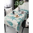 thumbnail image 6 of Turquoise Starfish Table Cloth, Ocean Nautical Seahorse Coral Shell Waterproof Tablecloth for Rectangle Tables, Reusable Washable Fabric Table Cover for Restaurant Kitchen Dining Tables 60"x120", 6 of 6