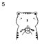 thumbnail image 2 of Gwong Decoración hogareña Lindo oso gato animal extraíble DIY Etiqueta engomada de la pared puerta nevera ventana decoración Gwong 21009154, 2 of 7