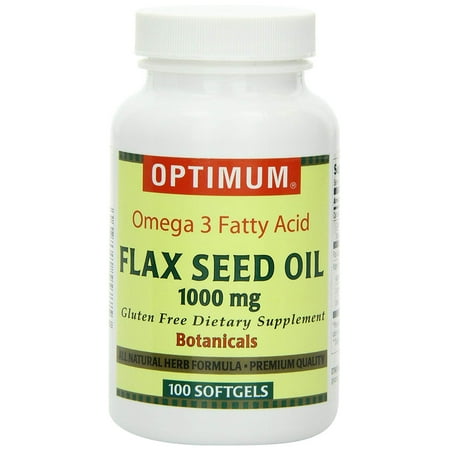 Optimum Flax Seed Oil Softgels, 1000 Mg, 100 Count