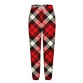 thumbnail image 5 of Blmnix Petite Pajamas Pajamas for Women Set Sleep Pants Flannel Pajamas Shirts Red Taper Ankle Women Pjs Sets,L, 5 of 6