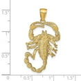 thumbnail image 2 of 14k Yellow Gold Textured Solid Polished Scorpion Pendant Necklace 39x21mm Pendant for Women, 2 of 2