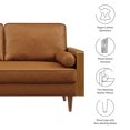 thumbnail image 4 of Loveseat Sofa, Walnut Tan, Faux Leather, Living Room Lounge Cafe Lobby Hospitality Restaurant, Modern Contemporary, HB37269, 4 of 9