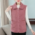 thumbnail image 1 of Ailaofu Womens Fuzzy Sherpa Fleece Jacket Lightweight Vest Cozy Sleeveless Cardigan Zipper Waistcoat Outerwear with Pocket, 1 of 6