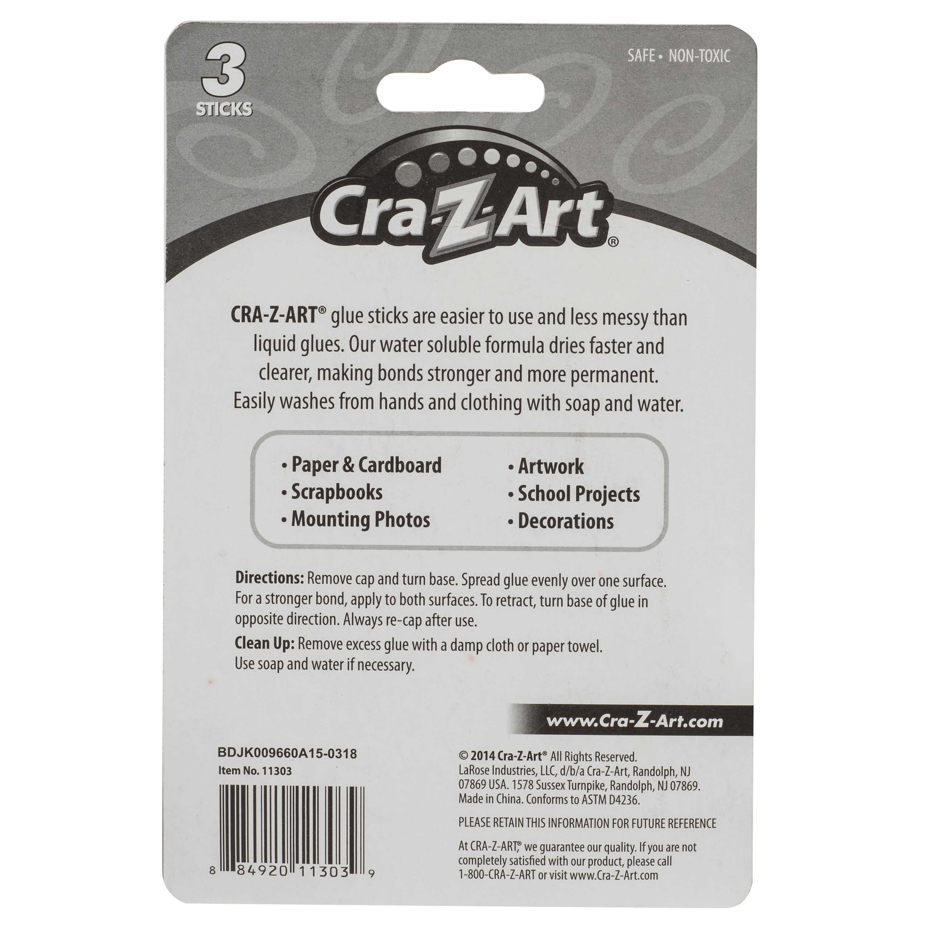 Cra-Z-Art Washable Glue Sticks, School Quality, 3 Count - image 4 of 12
