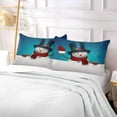 thumbnail image 6 of GZHJMY Snowman Night Zippered Velvet Pillowcases,Super Soft and Cozy Luxury Plush Pillow Case Bed Pillow Pillowcases, 20x30 Inches Home Decor, 6 of 7