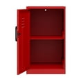 thumbnail image 4 of Space Solutions 24.5 inch High 2 Shelf Mini Storage Locker Cabinet, Welded Metal, Fully Assembled, Vented Door, Red, 4 of 6