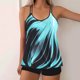 thumbnail image 2 of Trajes de Baño Bikini de Mujer Traje de Baño Conservador de Impresión Grande, Camisola sin Mangas de Cuello en V Traje de Playa de Verano, 2 of 6