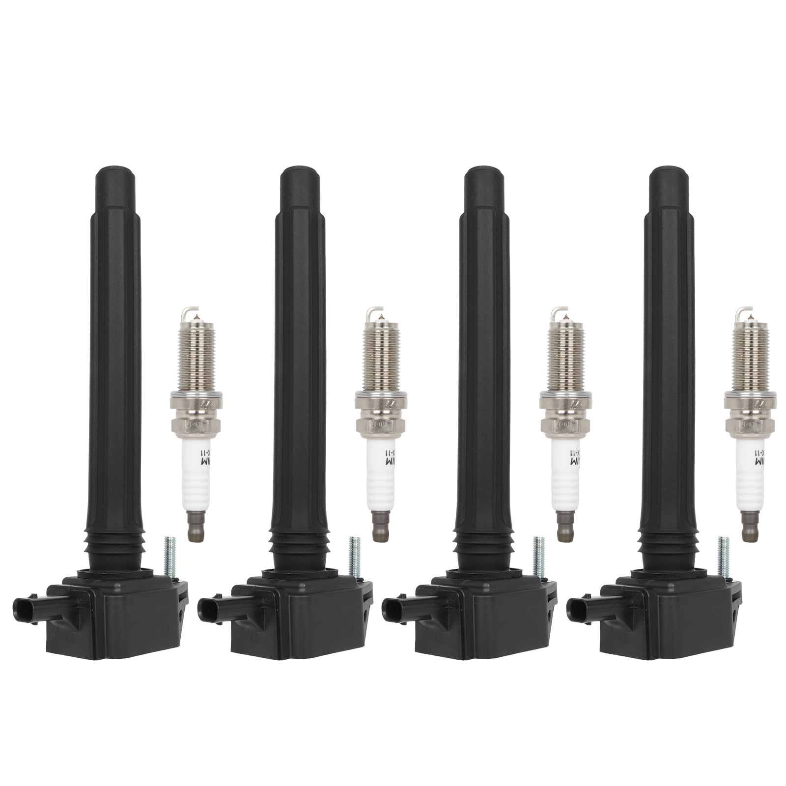 ECCPP 4 ignition coils with 4 iridium Spark Plugs,UF751,for Jeep,for Cherokee 2014-2020,Compass 2018-2020,Renegade 2015-2020 &,for Chrysler 200 & Ram ProMaster City &,for Dodge Dart,UF751 68242286AA