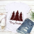 thumbnail image 4 of Haut de Sapin de Noël Femme Décontracté Col Rond Manches Courtes T-shirt Imprimé Sapin de Noël Haut, 4 of 7