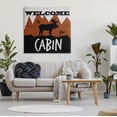 thumbnail image 2 of Stupell Industries Welcome To Cabin Phrase Rustic Moose Orange Mountains Animals & Insects Painting Gallery Wrapped Canvas Print Wall Art, 36 x 36, 2 of 6