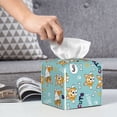 thumbnail image 6 of Sikiie Cute Dogs Corgi Leather Tissue Box Cover Square, tissue box holder - 5.2”x5.2”x5.2”, 6 of 7