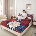 thumbnail image 4 of Homewish Chic Flowers 4pcs Bed Sheets for Female Men Teens,Spring Graden King Sheets,Exotic Style Floral Super Cozy Sheet Set,Luxury Bedroom Decor, 4 of 7