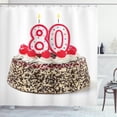 thumbnail image 1 of Ambesonne Colorful Shower Curtain, Party Cake Cherries, 69"Wx84"L, Multicolor, 1 of 3