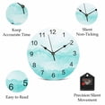 thumbnail image 5 of Wall Clock Turquoise Mountain Clocks PVC Silent Non-Ticking Battery Operated Decorative Ombre Abstract Natural Round Clock for Home Living Room Kitchen Bedroom Office School Wall Decor 14 Inch, 5 of 9