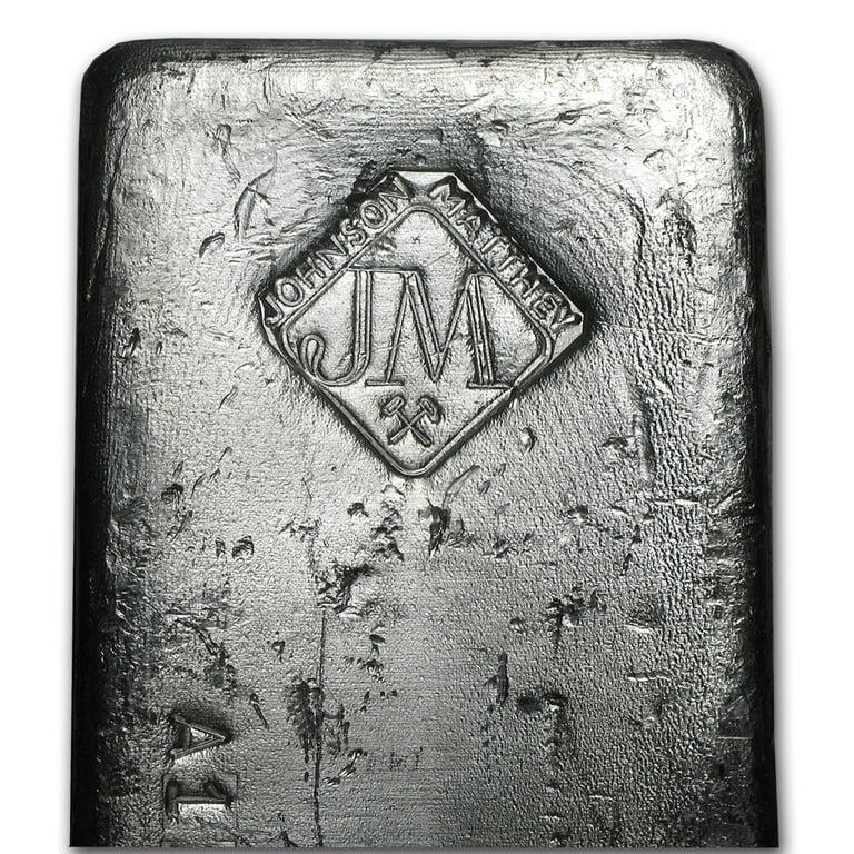Johnson Matthey 100 Ounce Silver Bar - High Quality, Hand Poured