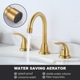thumbnail image 5 of Wowow 2-Handle 6" and 8" Widespread Gold Lavatory Faucet with Supply Hoses & Drain Assembly, 5 of 5