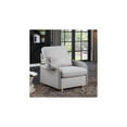 thumbnail image 5 of Huckleberry Light Gray Fabric Linen Chair w/Storage Ottoman & Folding Side Table, 5 of 6