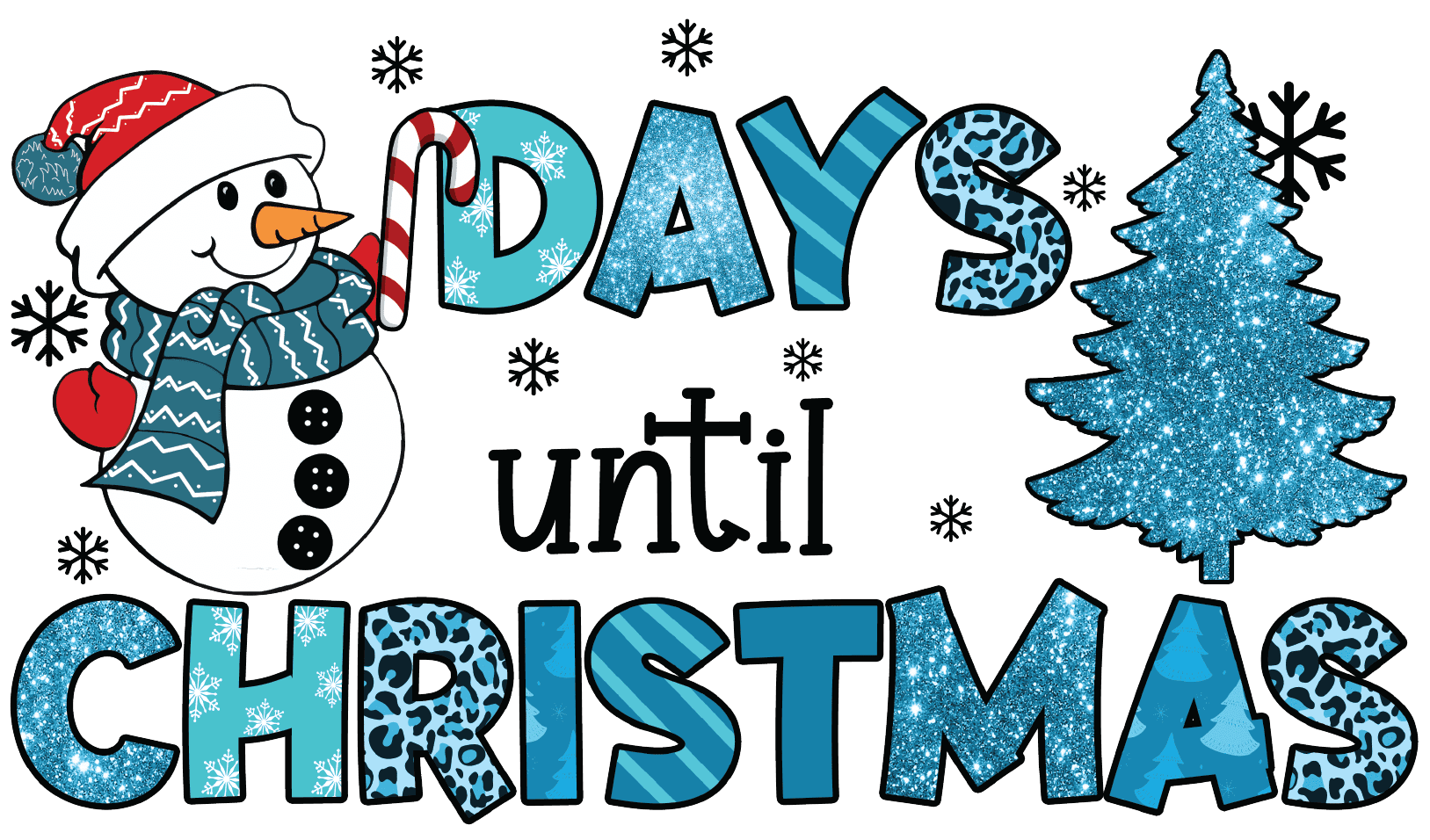 Days Until Christmas Snowman Christmas Great Gift Idea Single 5 Inch