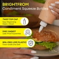 thumbnail image 2 of BRIGHTFROM Condiment Squeeze Bottles, 16 OZ Empty Squirt Bottle with Twist Top Cap, Leak Proof - Great for Ketchup, Mustard, Syrup, Sauces, Dressing, Oil, Arts and Crafts, BPA FREE Plastic - 2 PACK, 2 of 8