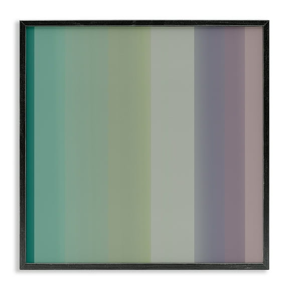 Stupell Industries Green & Purple Gradient Abstract Painting Black Framed Art Print Wall Art, 12 x 12