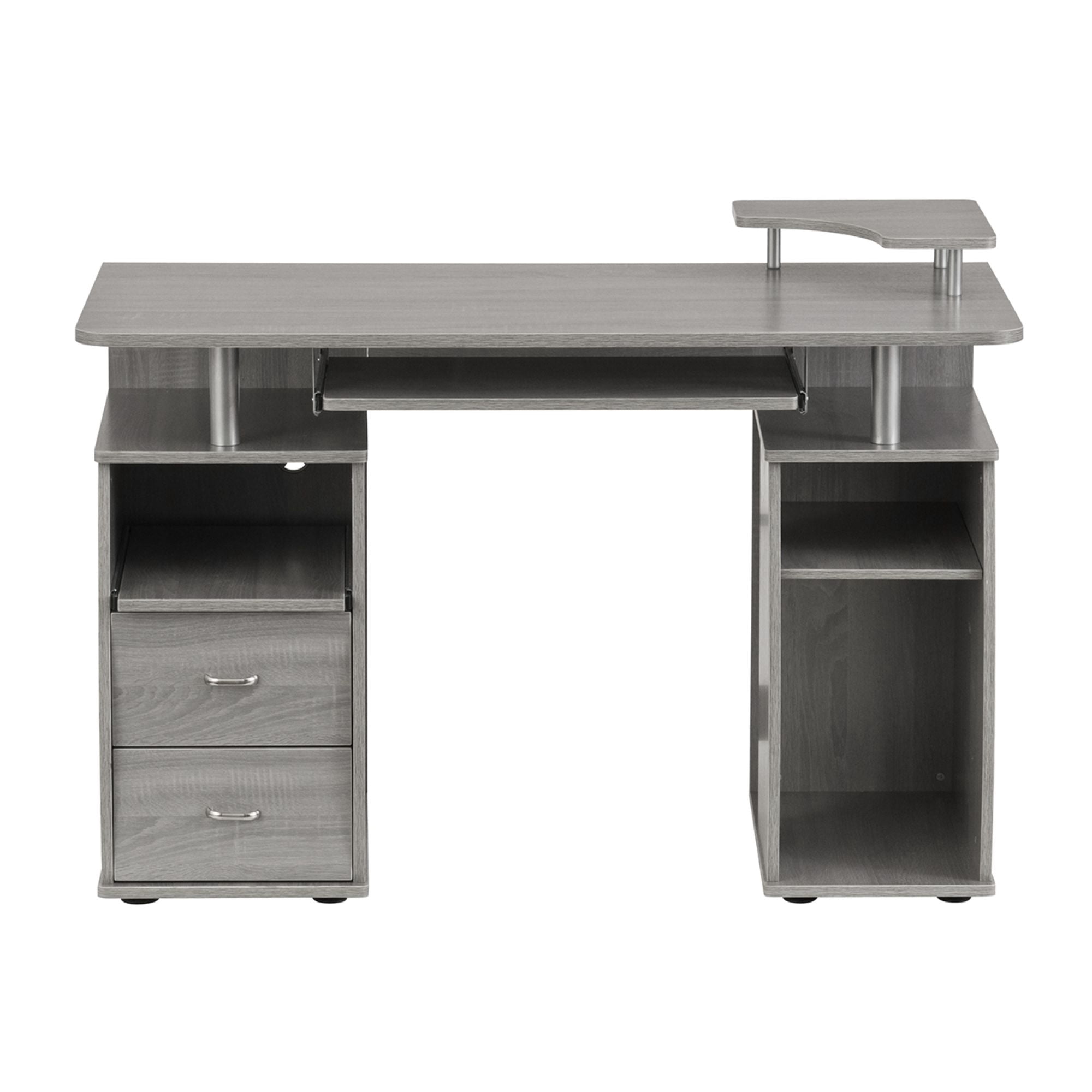 Techni Office Solutions 47.25" Gray Unique Techni Mobili Complete Workstation Computer Desk with