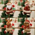 thumbnail image 5 of 4Pcs Merry Christmas Ornaments, Christmas Tree Accessories Santa Claus Bear Snowman Elk Fabric Toy Doll Hang Decorations Home Décor, 5 of 8