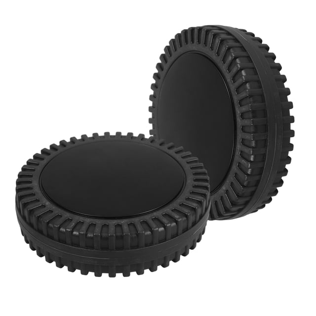 2 Pcs Roues de Remplacement 6 Pouces pour Barbecue avec Couvercle Roues de Remplacement pour Tondeuse à Gazon Chariot Noir