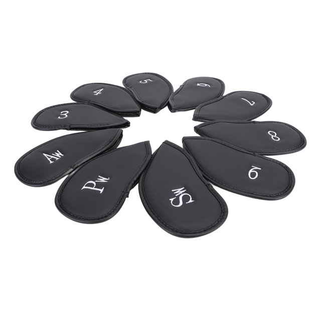 Funda para Cabeza de Palo de Juego de Fundas para Cabeza de Hierro de Cuero PU Protectoras y Resistentes a la Abrasión para la Mayoría de los Palos Estándar 10 Uds ANGGREK Otros
