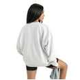 thumbnail image 4 of Women's Gameday Couture Gray Las Vegas Raiders Heritage Premium Fleece Pullover Sweatshirt, 4 of 5