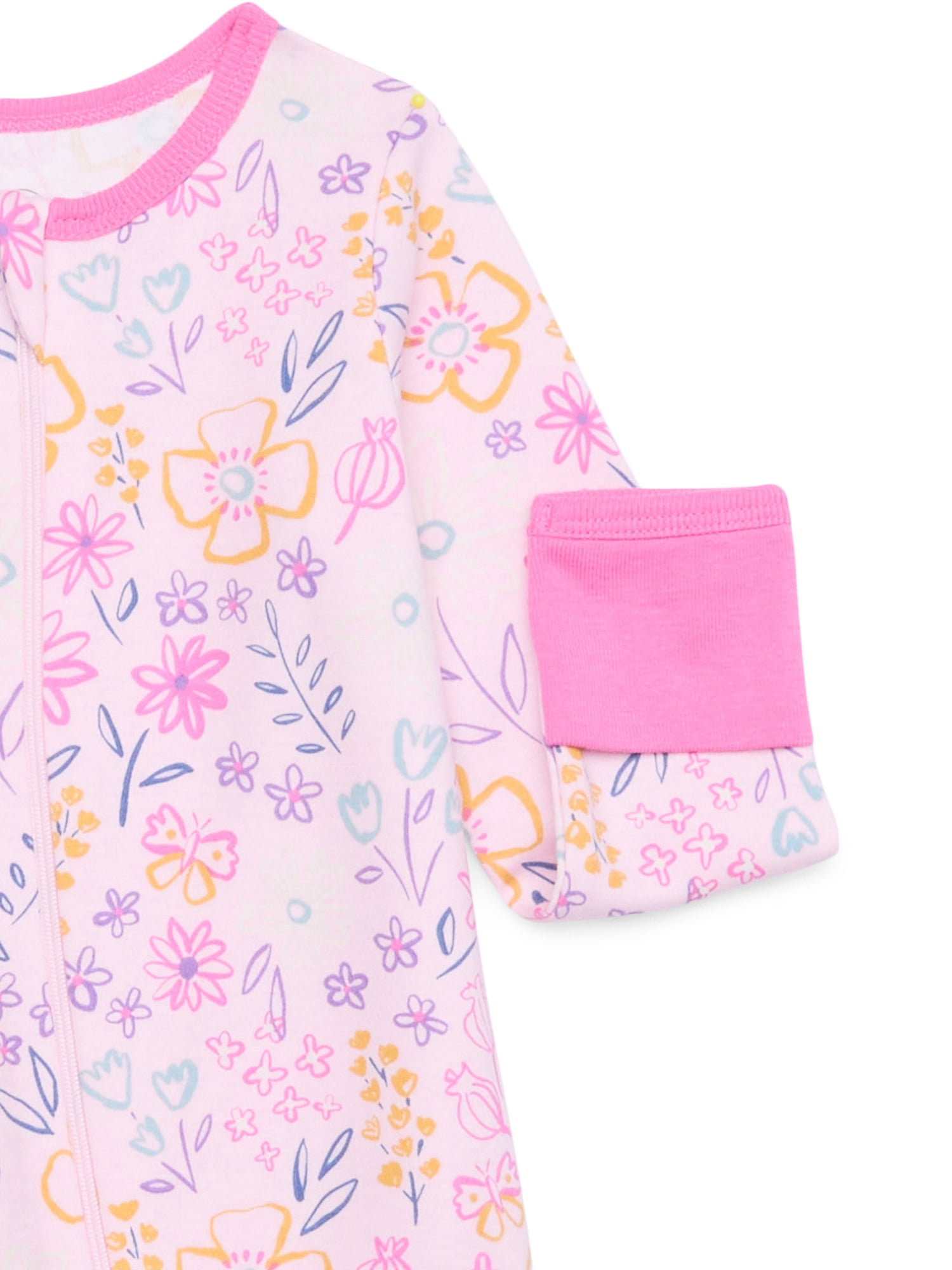 Wonder Nation Baby Unisex Zip Front Footed Sleep N Play Pajamas, Sizes Preemieie-6/9 Months