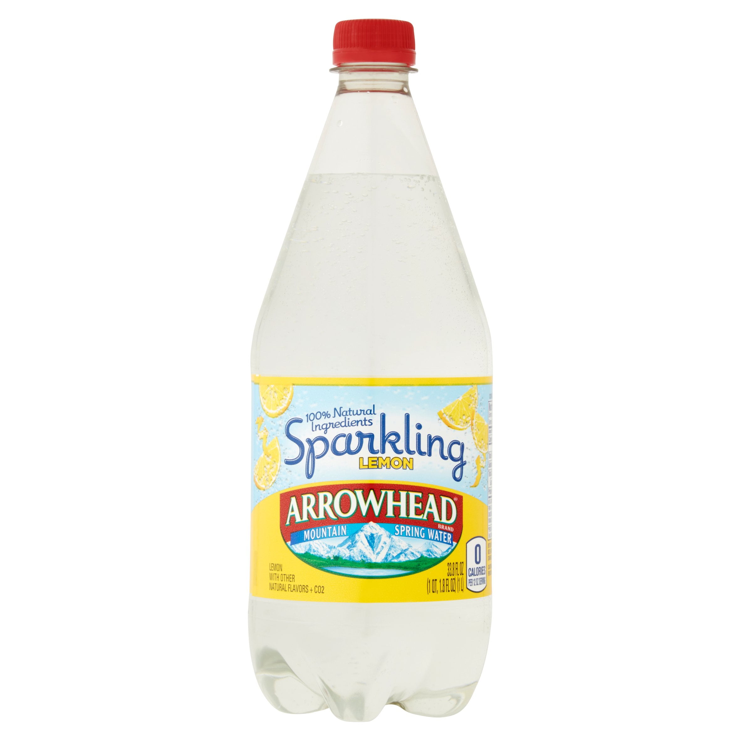 ARROWHEAD Brand Sparkling Mountain Spring Water, Lemon 33.8-ounce plastic bottle by Nestlé Waters North America Inc.