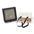 thumbnail image 5 of Paper Drawer Jewelry Set Box with Black Sponge & Polyester Ribbon Handles for Necklaces and Earrings Square White 10.1x10.1x3.6cm, 5 of 5