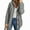 Grey, variant on Women'S Hooded Cardigan Chunky Knit Sweater Fall Winter Style Thick Front Button-Down Coat with Pockets Black XL