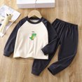 thumbnail image 2 of TOWED22 Little Boys Girls Pajamas Sets Baby Cotton 2 Piece Toddler Fall Winter Clothes Kids Pjs Sleepwear 3 6 9 12 18 24 Months 2 3 4 5 6 7 8 9 Years(Black,12-18 M), 2 of 4