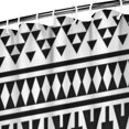 thumbnail image 3 of Black Geometric Triangle Striped Pattern Shower Curtain 72"x84" ,Bathroom Decorative Shower Curtains Set with 12 Hooks,Modern Waterproof Washable Shower Curtain, 3 of 6