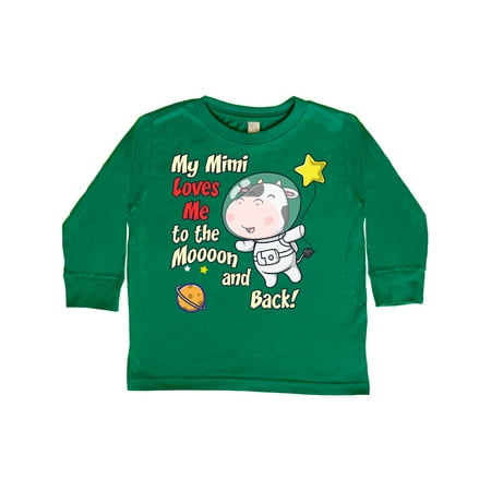 

Inktastic My Mimi Loves Me Cow Astronaut Gift Toddler Boy or Toddler Girl Long Sleeve T-Shirt