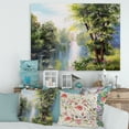 thumbnail image 2 of Lake In The Forest Summer Day - Landscape 8 in x 12 in Painting Canvas Art Print, by Designart, 2 of 4