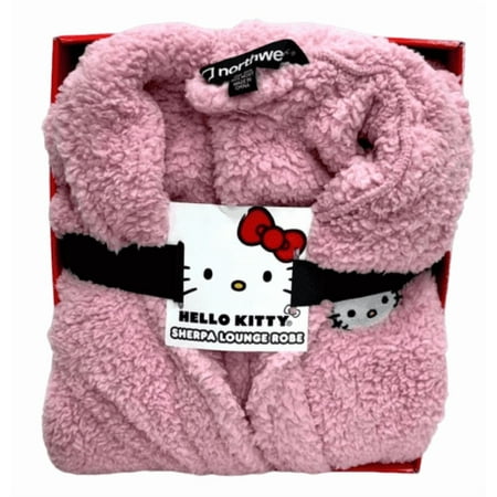 Hello Kitty Sherpa Lounge Robe Pink Special Edition Cozy One Size