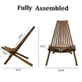 thumbnail image 3 of GAKMCIL Outdoor Folding Wooden Chair - Low Profile Acacia Wood Lounge Chair with FSC Certified - Fully Assembled Outdoor Foldable Chairs for Patio, Porch, Pool Deck, Lawn, Garden Furniture - Natural, 3 of 8