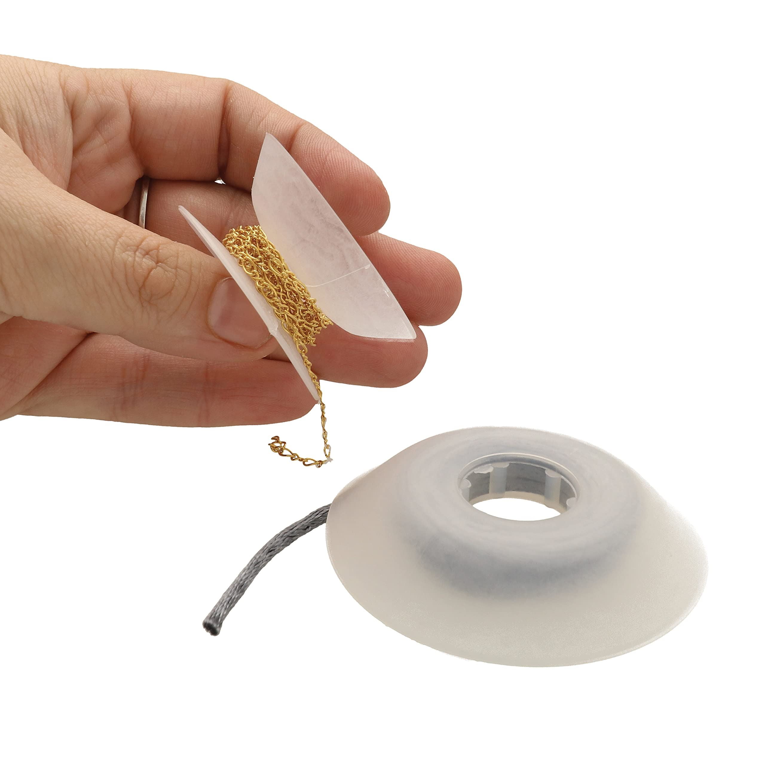 The Beadsmith No-Tangle Thread Bobbins, String Organizer, Ideal for Kumihimo or Cord Management (2 1/2 Inches, Set of 50)