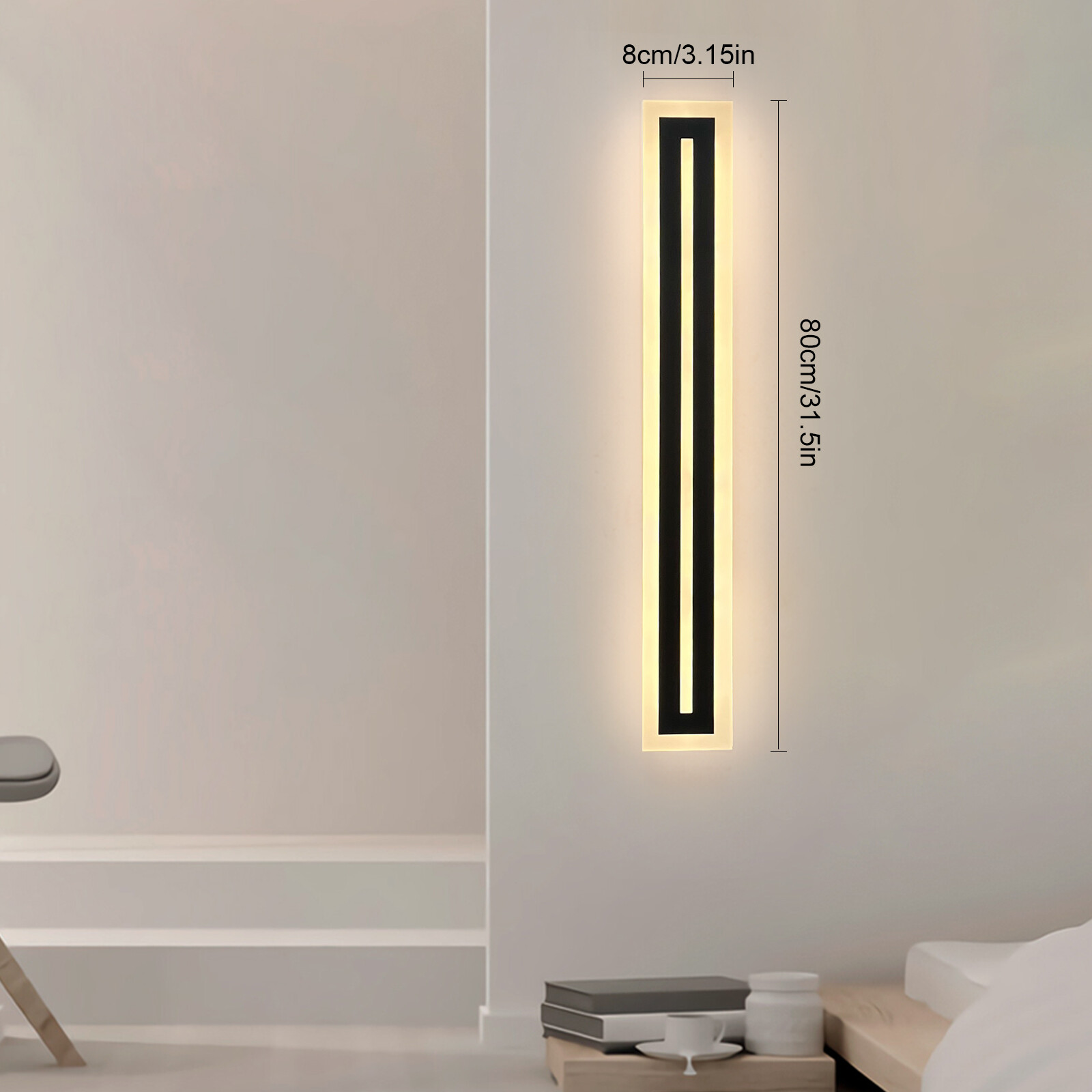 LED Wall Light Sconce Outdoor Modern Lamp Exterior Lights Long Strip Waterproof