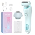 thumbnail image 1 of Maquinilla de afeitar Glide Pro 3.0, afeitadora Dusk para mujer, afeitadora eléctrica Livora 2 en 1, resistente al agua, para uso en seco y húmedo, afeitadora Silk Glide Pro con cabezal extraíble para, 1 of 5